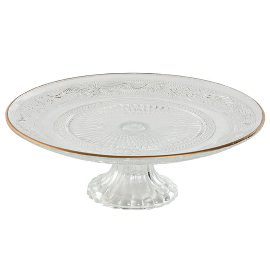 Flat Plate Home ESPRIT Transparent Golden Crystal 23 x 23 x 8 cm-0