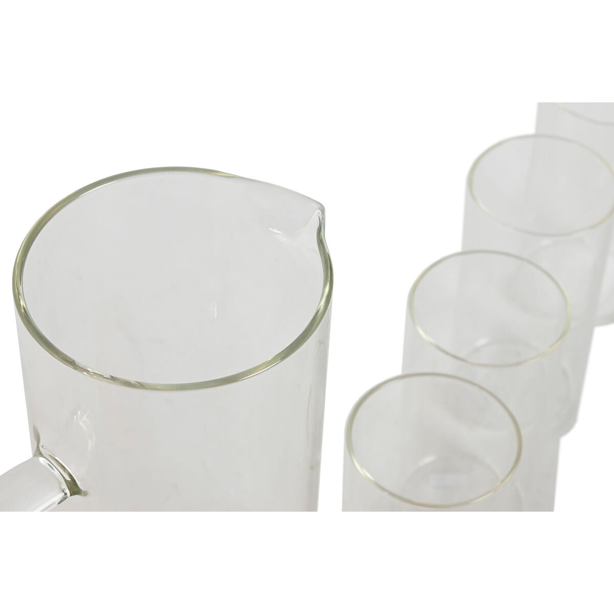 Set of glasses Home ESPRIT Transparent Bamboo Borosilicate Glass 210 ml-2
