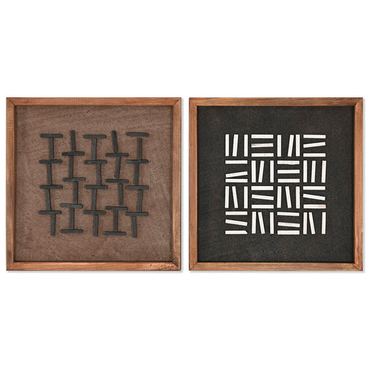 Painting Home ESPRIT Pinewood Recycled Wood 44 x 8 x 44 cm 40,2 x 4 x 40,2 cm-0