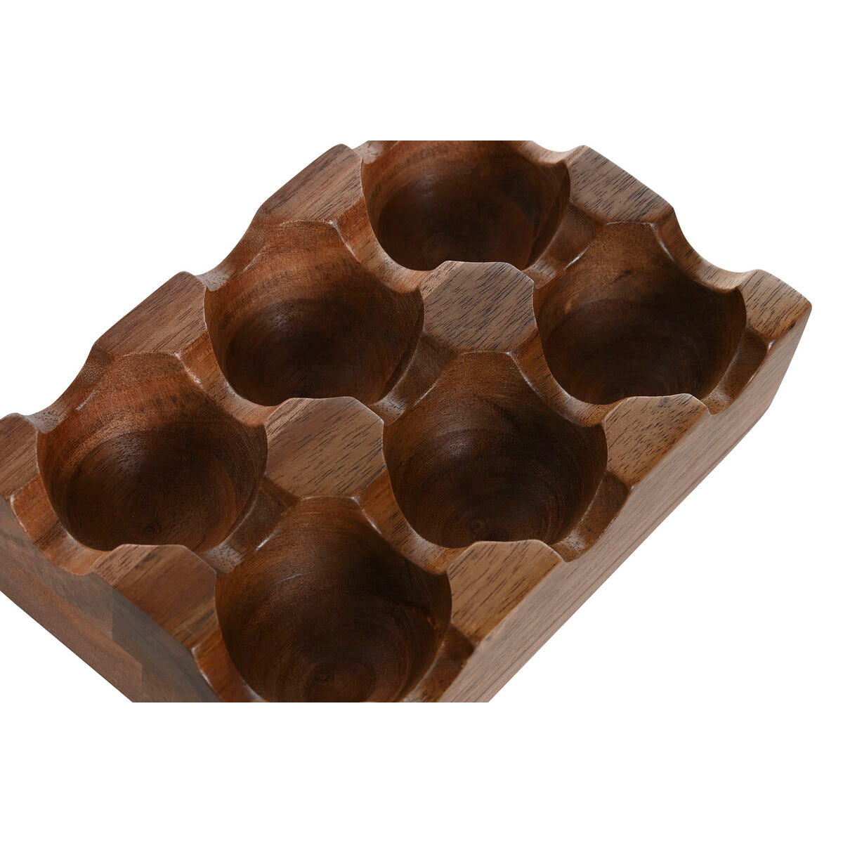 Egg cup Home ESPRIT Natural Acacia 15 x 10 x 4 cm-3