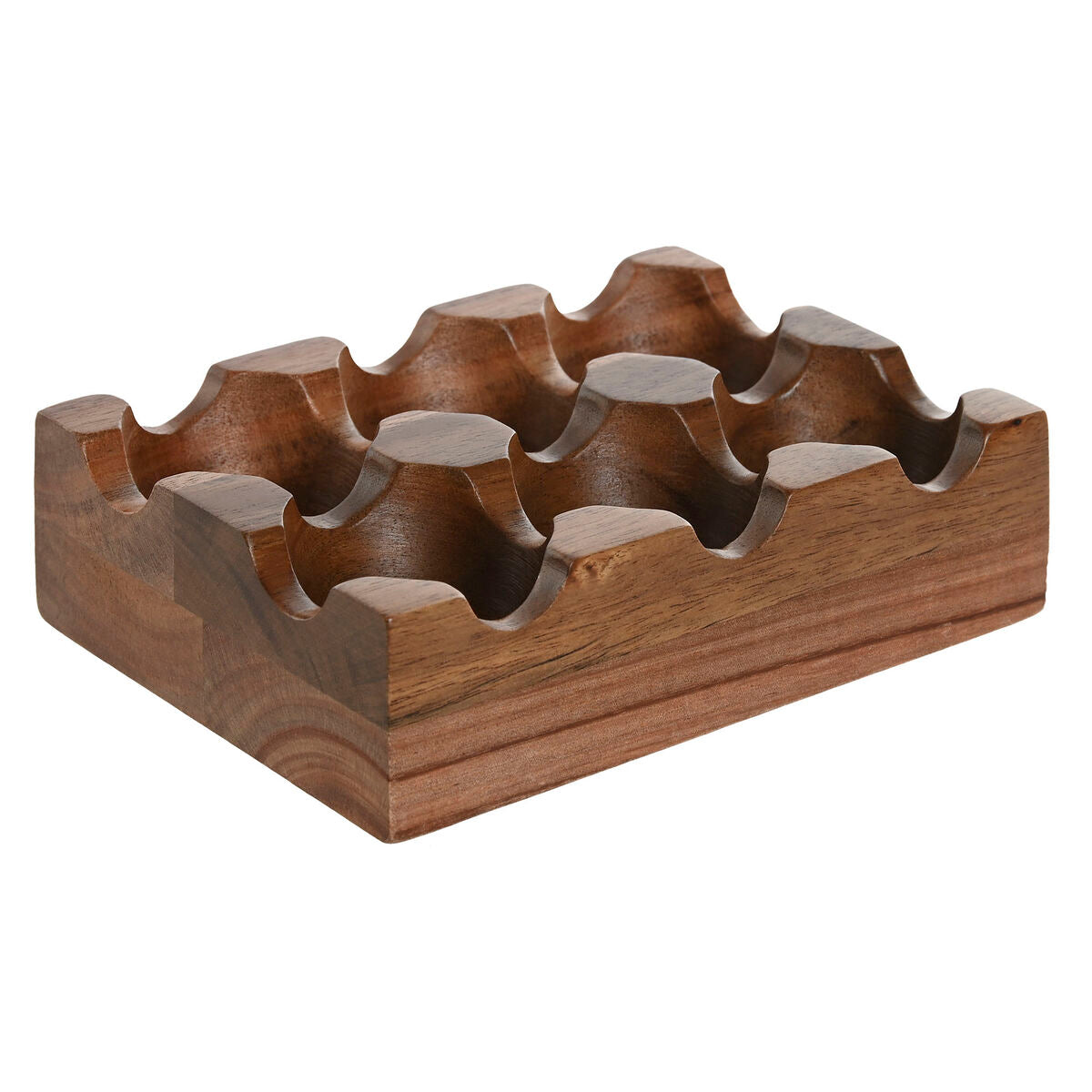 Egg cup Home ESPRIT Natural Acacia 15 x 10 x 4 cm-0
