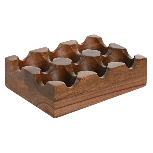Egg cup Home ESPRIT Natural Acacia 15 x 10 x 4 cm-0