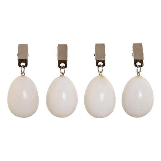 Tablecloth Clip Home ESPRIT White 3,5 x 3,5 x 5,5 cm-0