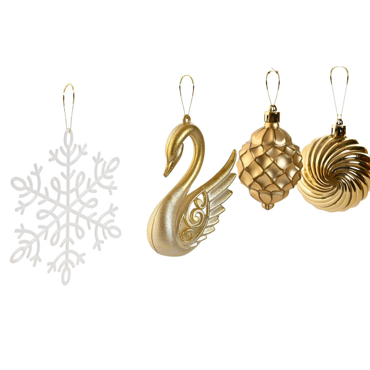 Christmas Baubles Home ESPRIT Golden Polyethylene 28 x 7 x 40 cm (70 piezas)-3