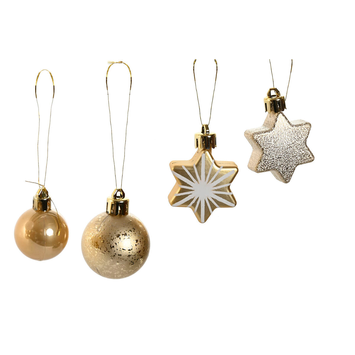 Christmas Baubles Home ESPRIT Golden Polyethylene 28 x 7 x 40 cm (70 piezas)-2