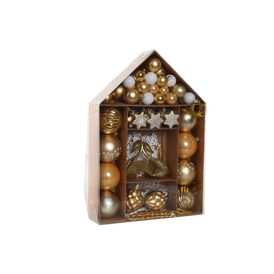 Christmas Baubles Home ESPRIT Golden Polyethylene 28 x 7 x 40 cm (70 piezas)-0