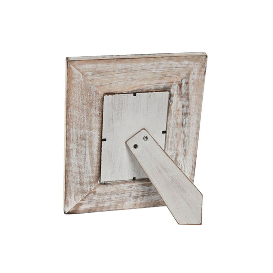 Photo frame Home ESPRIT White Natural Crystal Mango wood Flower Indian Man 21 x 2 x 26,5 cm-1