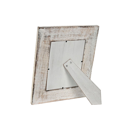 Photo frame Home ESPRIT White Natural Crystal Mango wood Flower Indian Man 26,5 x 2 x 31,5 cm-1