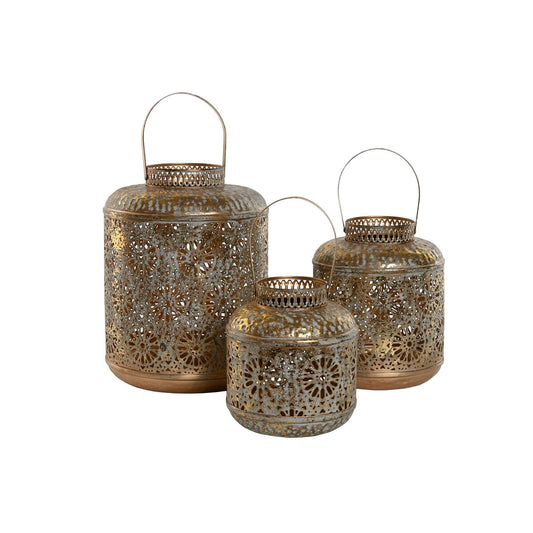 Table Mat Set Home ESPRIT Golden Metal 24 x 24 x 32 cm-1