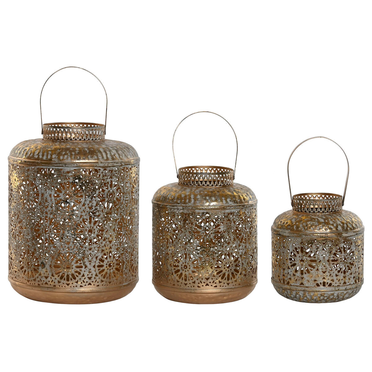 Table Mat Set Home ESPRIT Golden Metal 24 x 24 x 32 cm-0