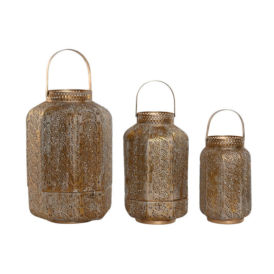 Table Mat Set Home ESPRIT Golden Metal 25 x 25 x 40 cm-0
