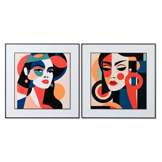 Painting Home ESPRIT Aluminium MDF Wood 80 x 3,5 x 80 cm-0