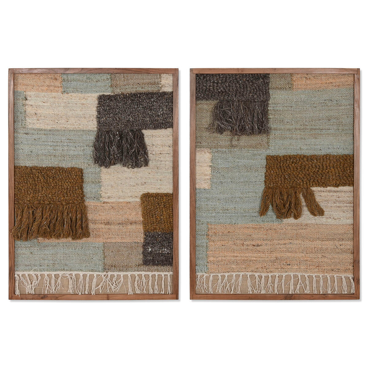 Painting Home ESPRIT Cotton Acacia 75 x 3 x 105 cm-0