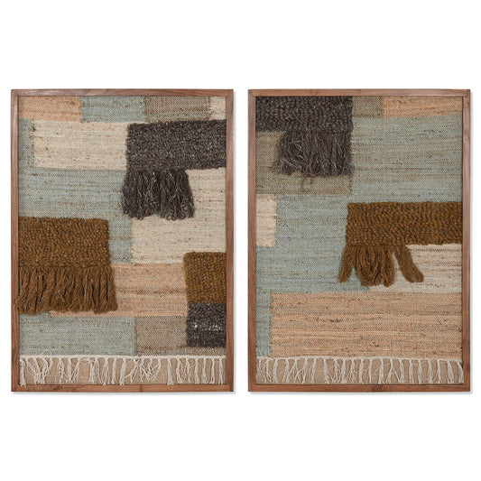 Painting Home ESPRIT Cotton Acacia 75 x 3 x 105 cm-0