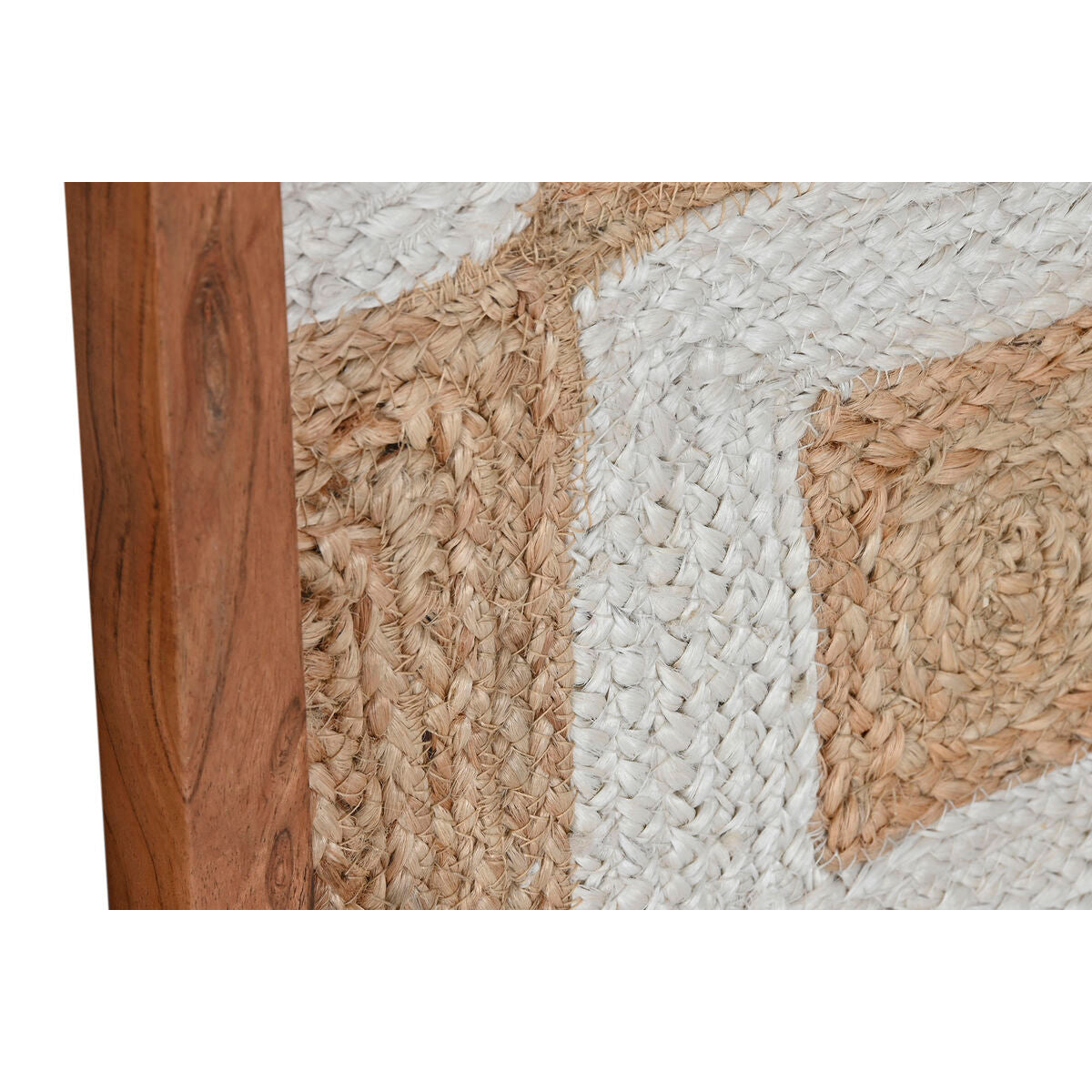 Painting Home ESPRIT White Natural Geometric Boho 40 x 3 x 60 cm (2 Units)-2