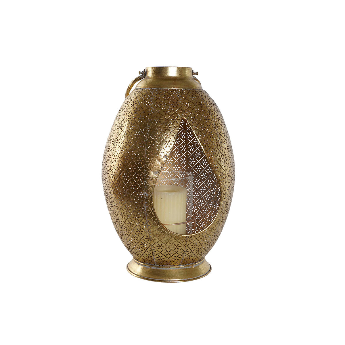 Candleholder Home ESPRIT Golden Metal Crystal 24 x 24 x 38,5 cm-2