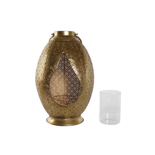 Candleholder Home ESPRIT Golden Metal Crystal 24 x 24 x 38,5 cm-1