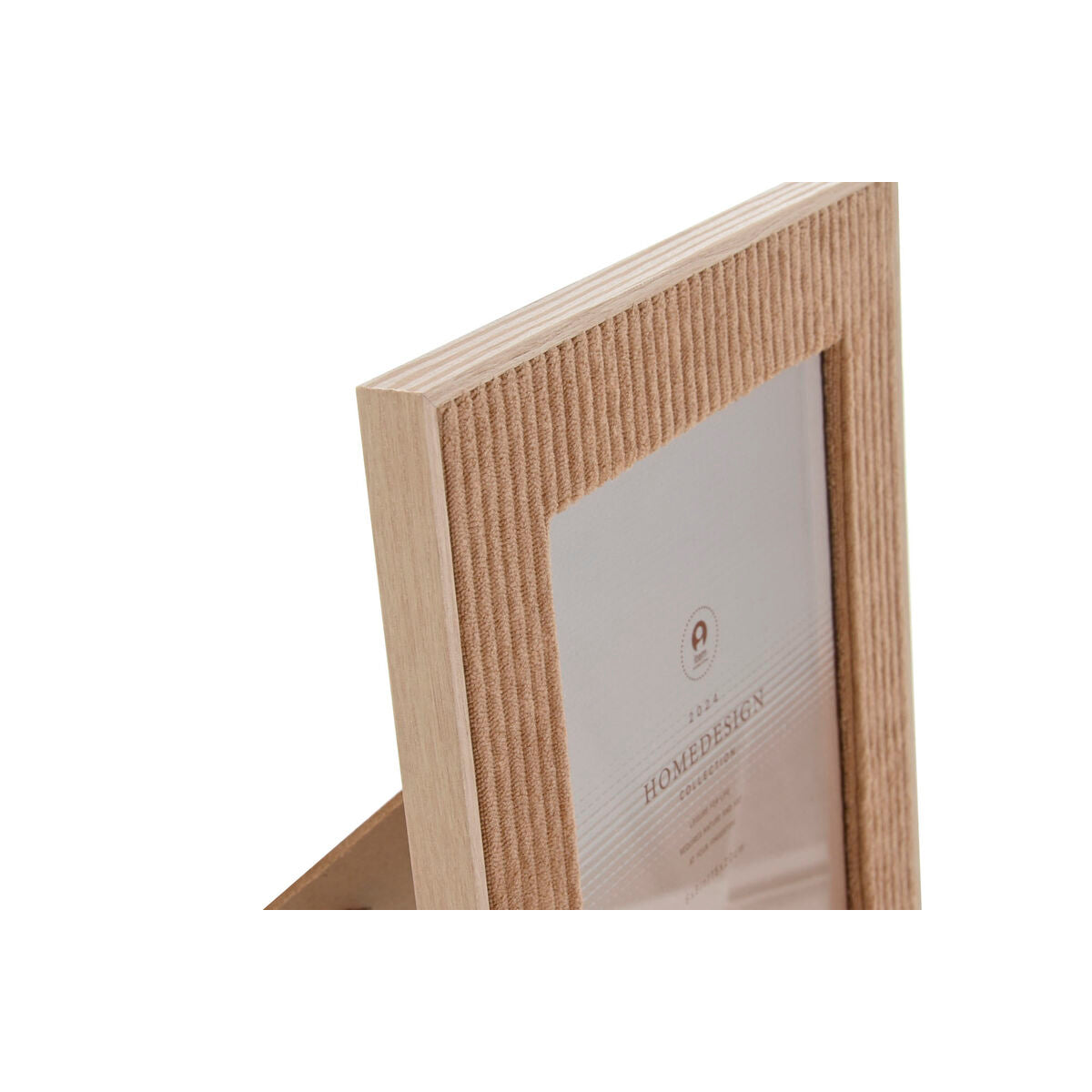 Photo frame Home ESPRIT Brown Beige Velvet Crystal Modern (4 Units)-2