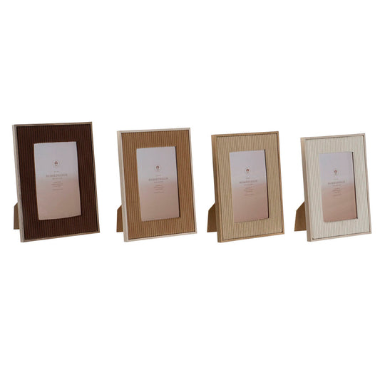 Photo frame Home ESPRIT Brown Beige Velvet Crystal Modern 26 X 2,8 X 31 cm (4 Units)-0