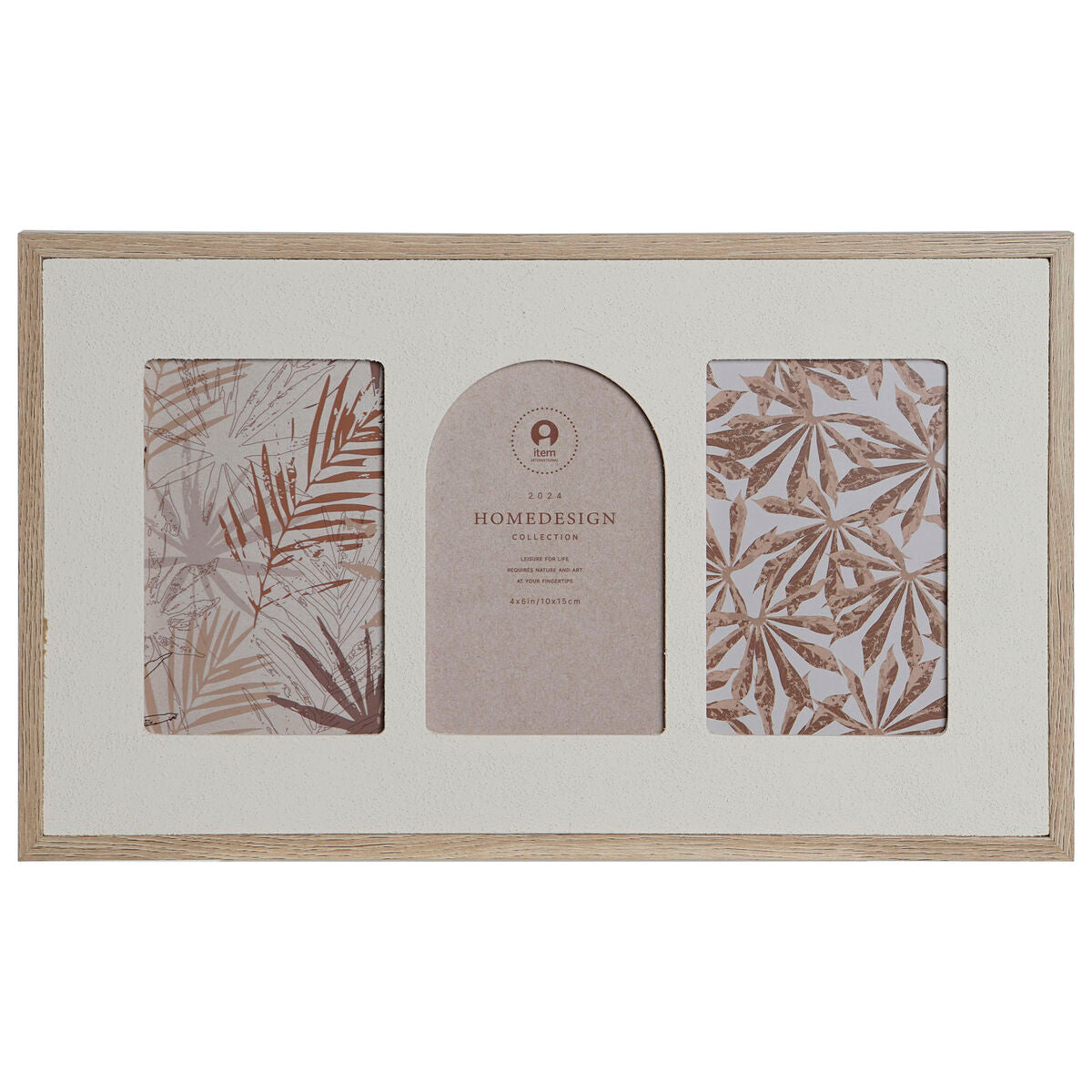 Photo frame Home ESPRIT Beige Crystal MDF Wood Scandinavian 39 X 2 X 24 cm-0