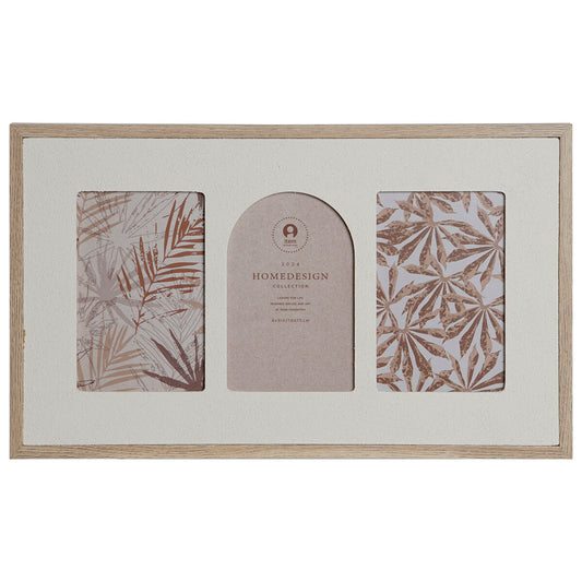 Photo frame Home ESPRIT Beige Crystal MDF Wood Scandinavian 39 X 2 X 24 cm-0