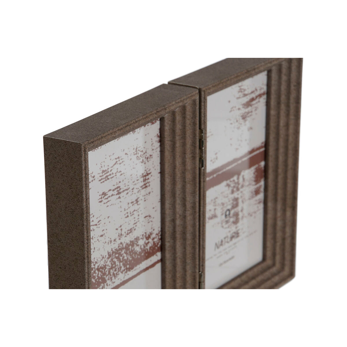 Photo frame Home ESPRIT Brown Beige Crystal polystyrene Urban 25 x 3 x 18 cm (2 Units)-2
