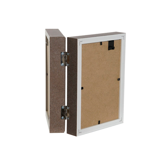 Photo frame Home ESPRIT Brown Beige Crystal polystyrene Urban 25 x 3 x 18 cm (2 Units)-1