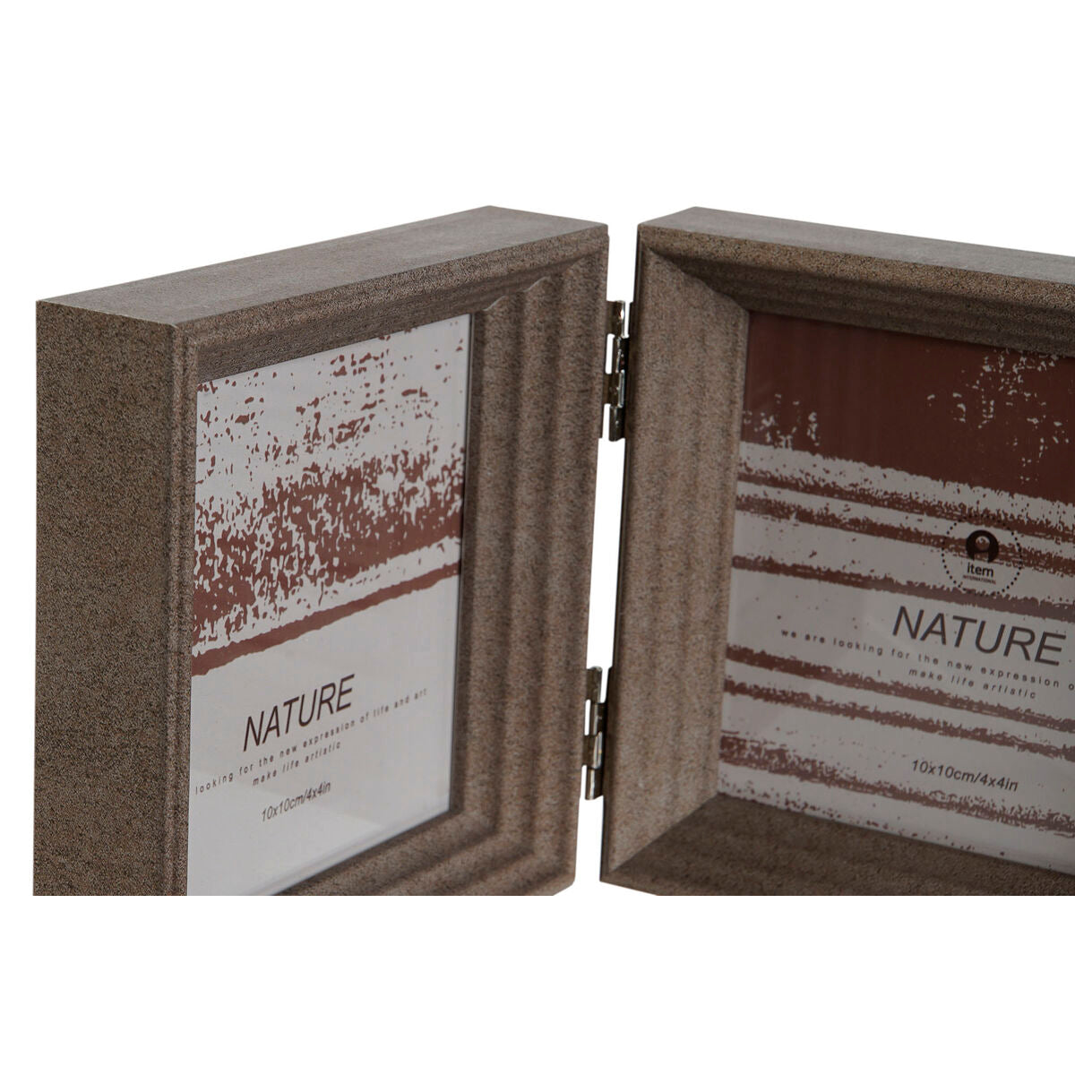 Photo frame Home ESPRIT Brown Beige Crystal polystyrene 38 X 3 X 12 cm (2 Units)-2