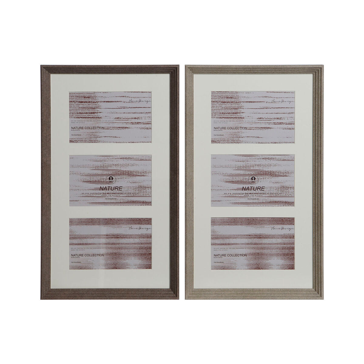 Photo frame Home ESPRIT White Brown Grey Crystal polystyrene Urban 23 X 3 X 41 cm (2 Units)-0