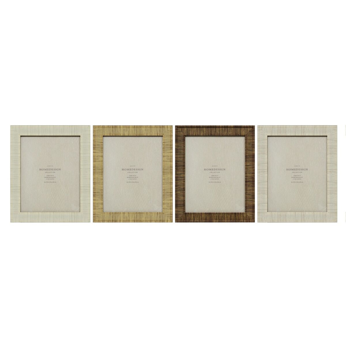 Photo frame Home ESPRIT Beige Natural Crystal polystyrene Scandinavian 25,5 X 2 X 30,5 cm (4 Units)-0