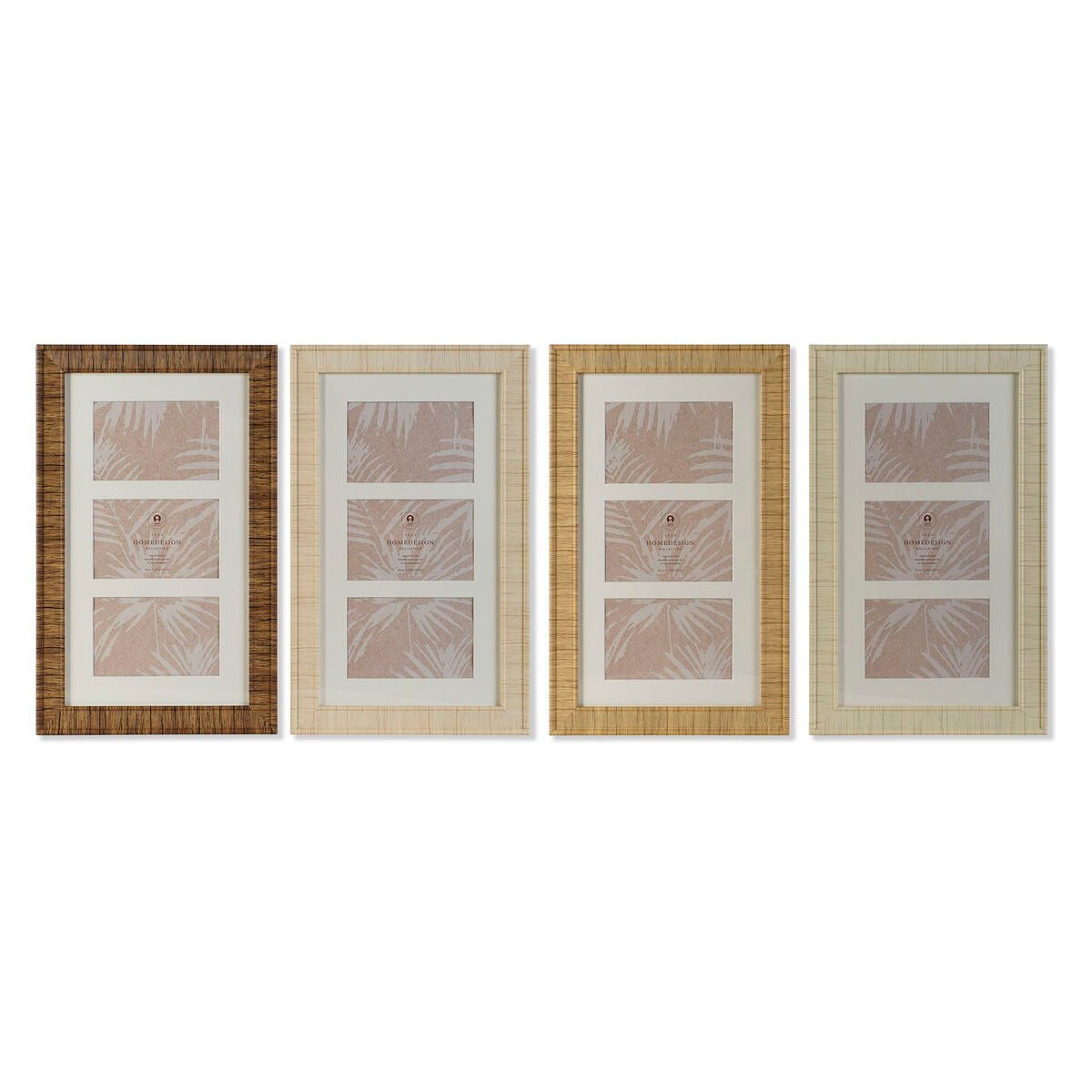 Photo frame Home ESPRIT White Brown Beige Natural Crystal polystyrene Scandinavian 26 X 2 X 44 cm (4 Units)-0
