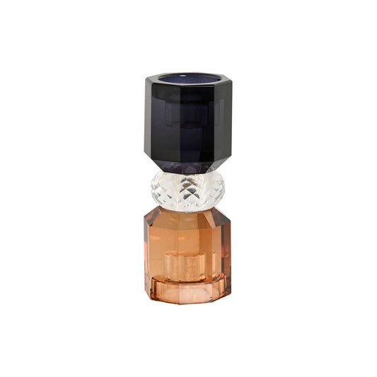 Candleholder Home ESPRIT Grey Amber Crystal 5,5 X 5,5 X 14,7 cm-0