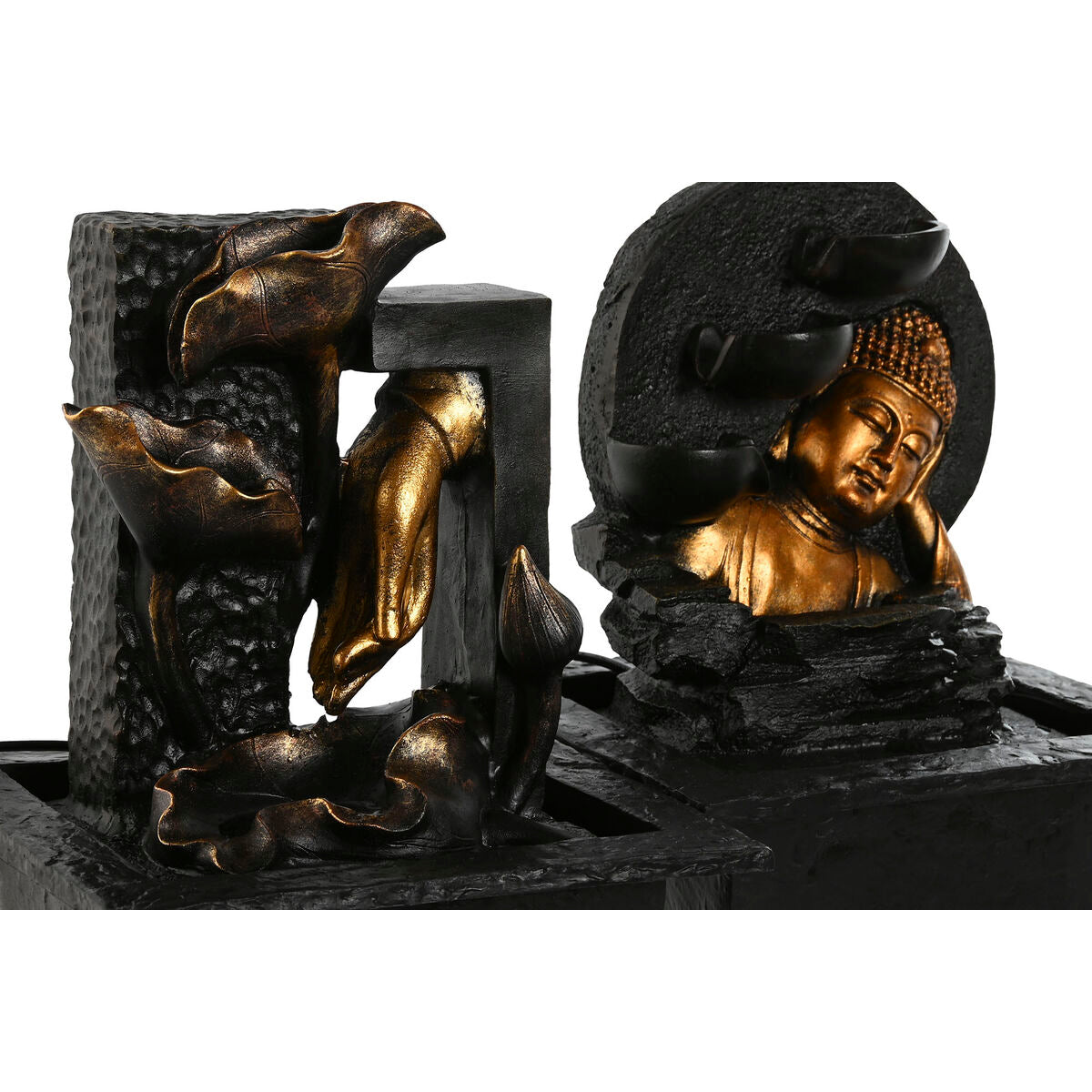 Garden fountain Home ESPRIT Resin Buddha Oriental 21 x 19 x 27 cm (2 Units)-2