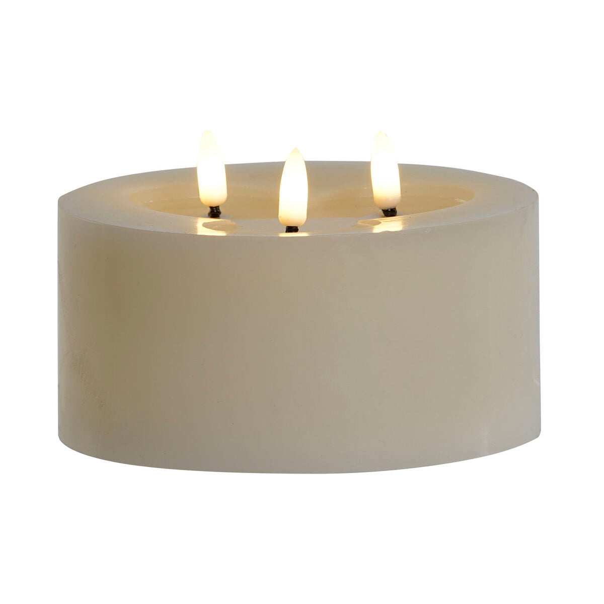 LED Candle Home ESPRIT Beige 15 x 15 x 7 cm (AA)-4