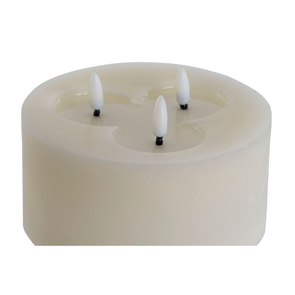 LED Candle Home ESPRIT Beige 15 x 15 x 7 cm (AA)-2