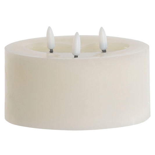 LED Candle Home ESPRIT Beige 15 x 15 x 7 cm (AA)-0