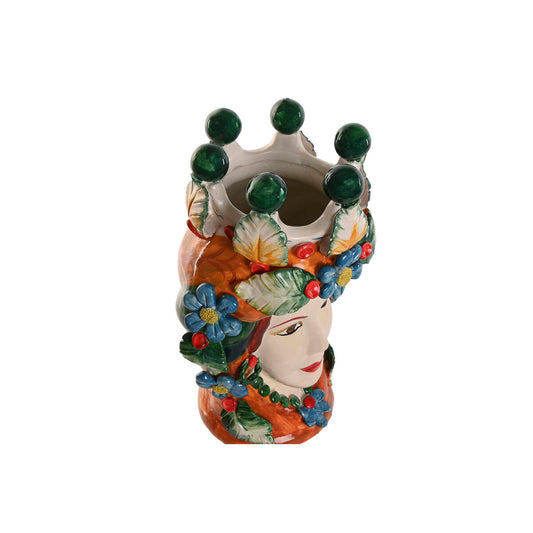 Planter Home ESPRIT Green Multicolour Porcelain 20 x 20 x 32 cm (2 Units)-1