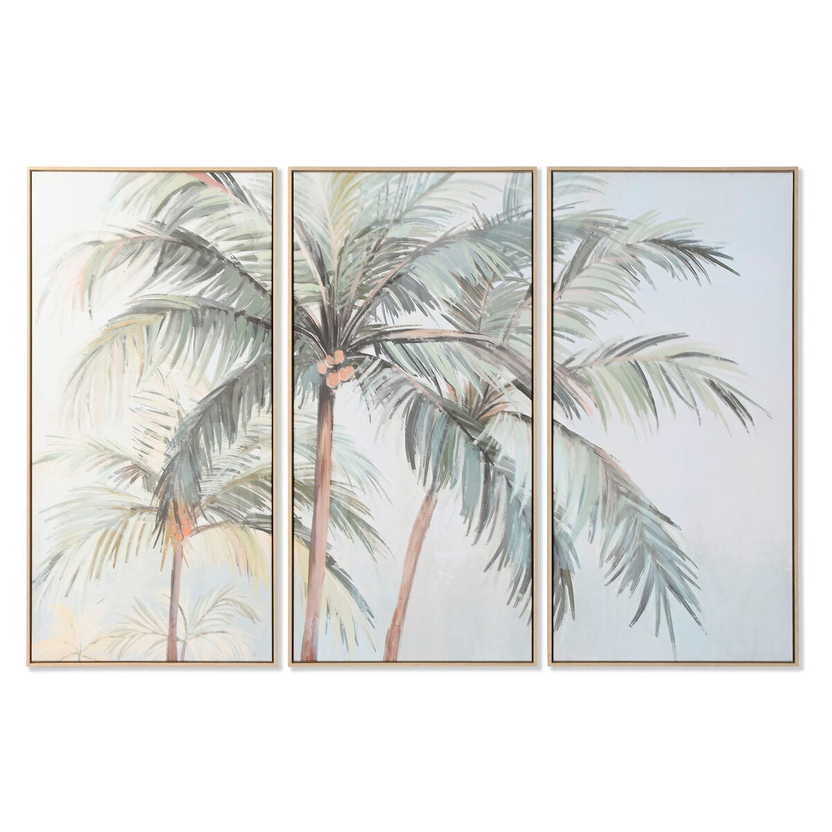 Painting Home ESPRIT Green Palms Tropical 180 x 4 x 120 cm (3 Pieces)-0