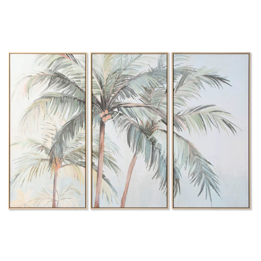Painting Home ESPRIT Green Palms Tropical 180 x 4 x 120 cm (3 Pieces)-0