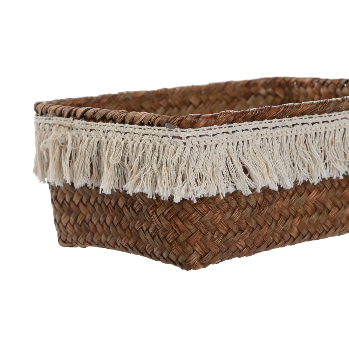 Basket set Home ESPRIT Natural Fibre Boho Worn 23 x 17 x 10 cm-3