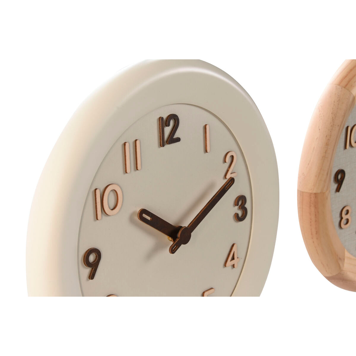Wall Clock Home ESPRIT Beige Natural Wood 30 x 5 x 30 cm (2 Units)-3