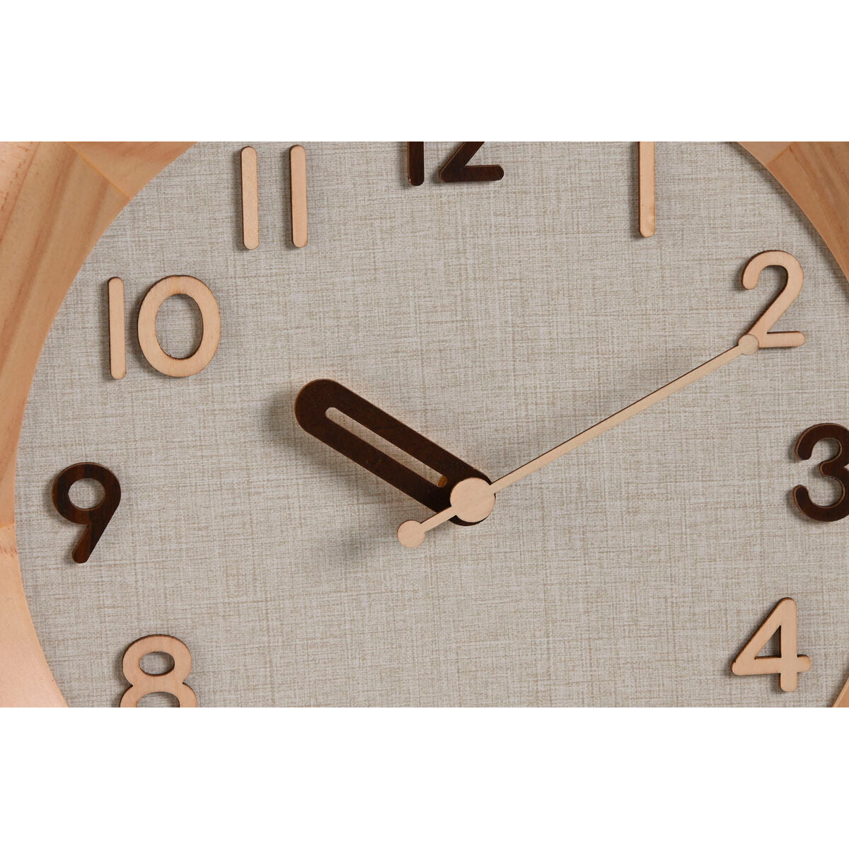 Wall Clock Home ESPRIT Beige Natural Wood 30 x 5 x 30 cm (2 Units)-2