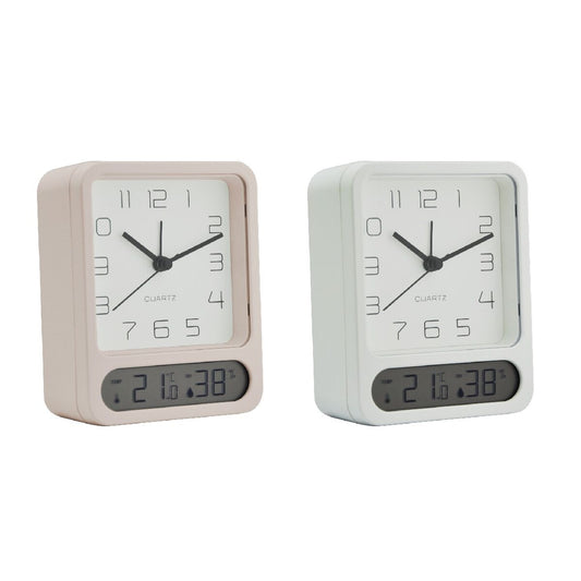 Table clock Home ESPRIT White (2 Units)-0