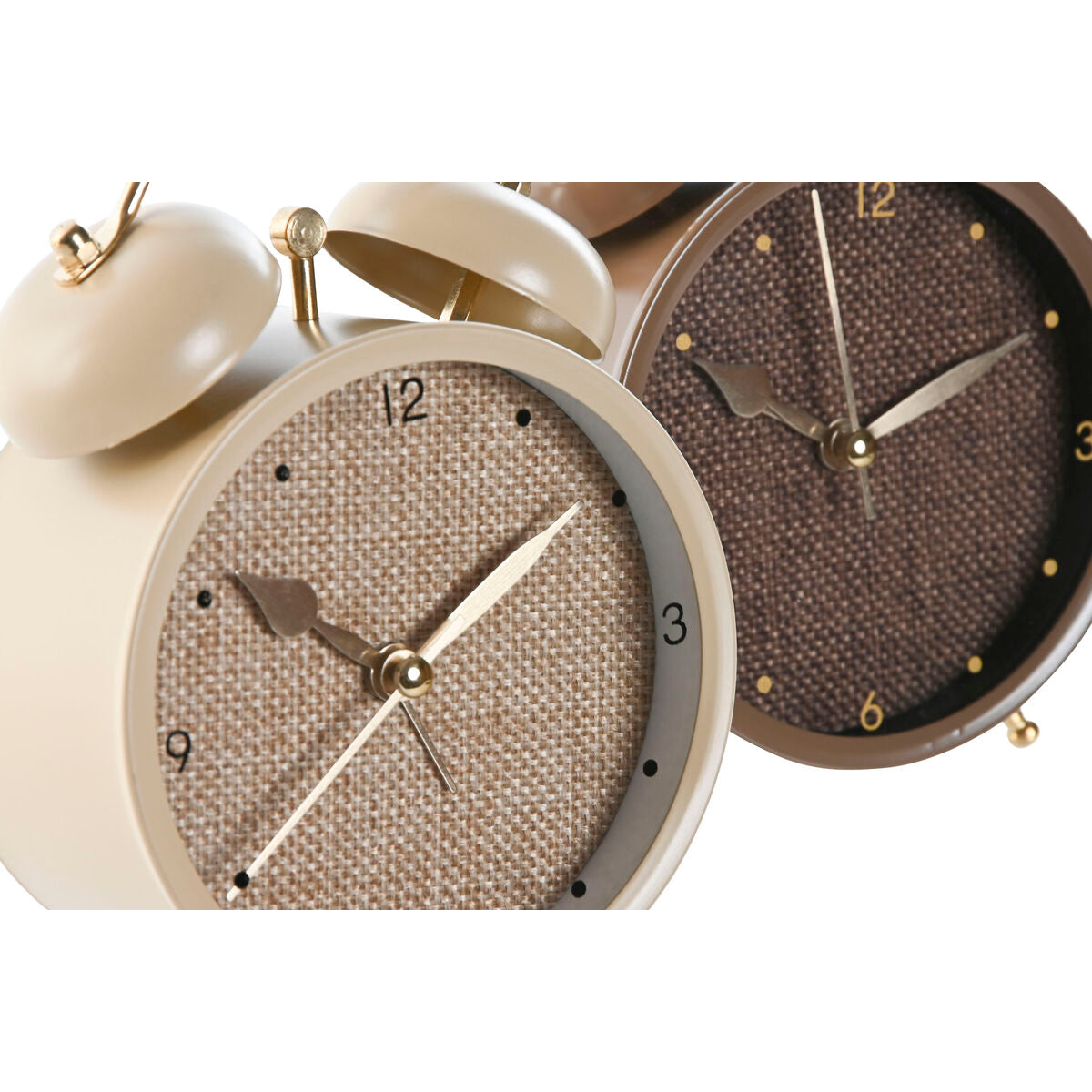 Table clock Home ESPRIT Brown Beige (2 Units)-2