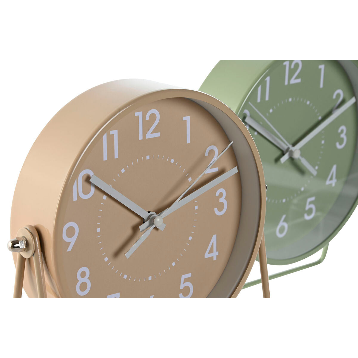 Table clock Home ESPRIT Beige (2 Units)-2