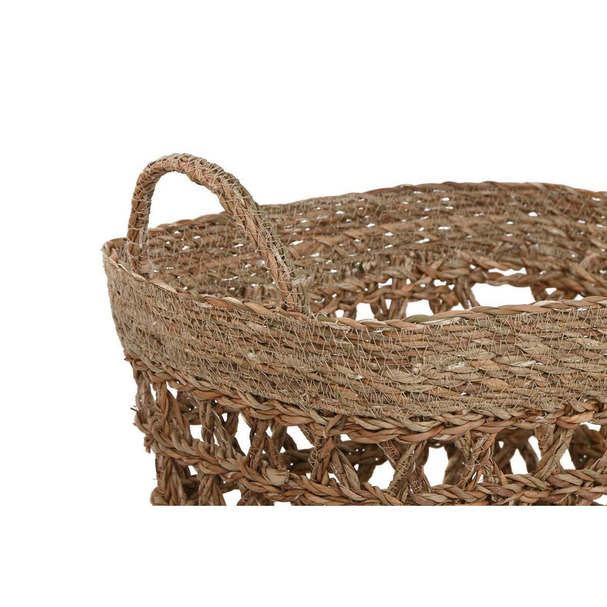 Basket set Home ESPRIT Seagrass Tropical 45 x 35 x 35 cm-3