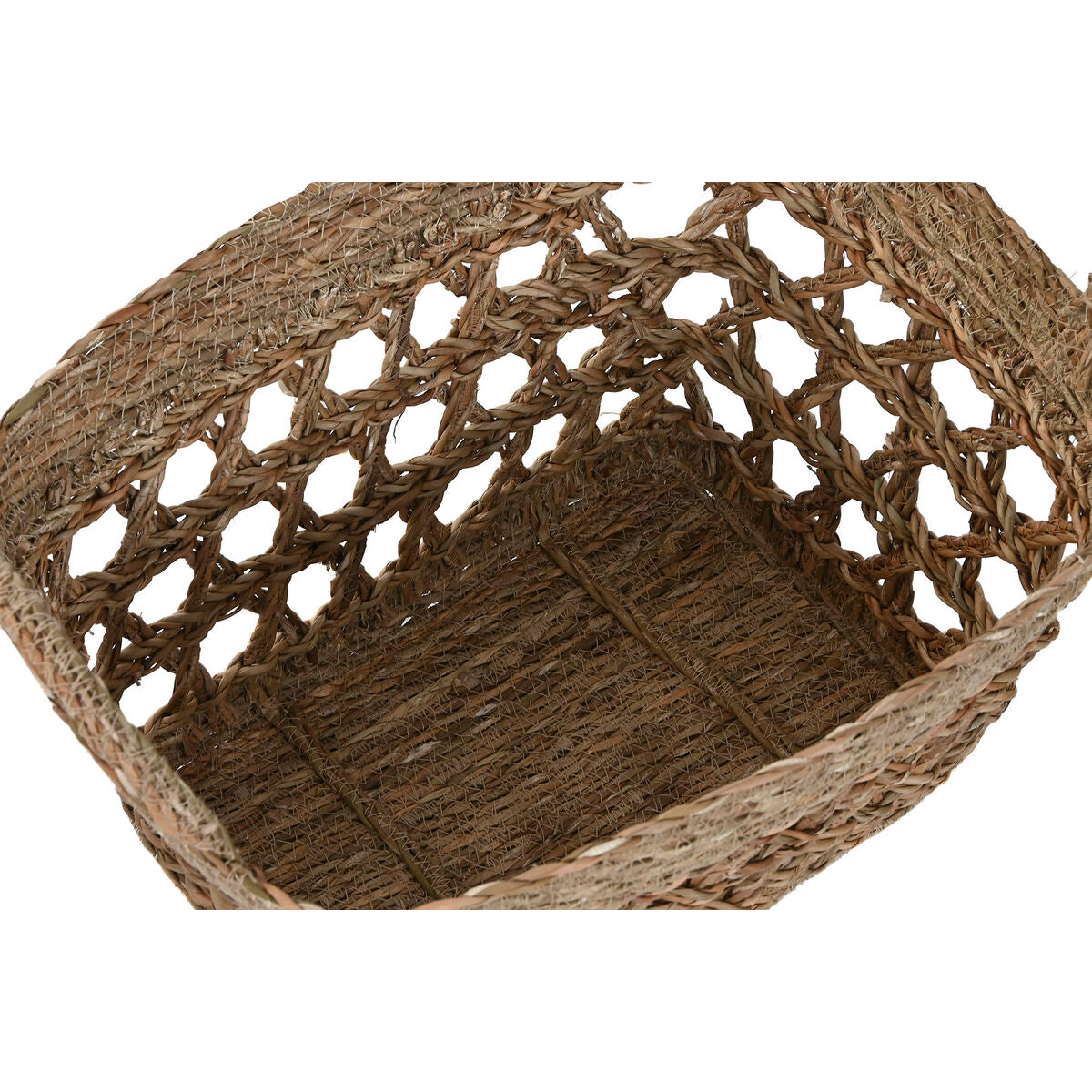 Basket set Home ESPRIT Seagrass Tropical 45 x 35 x 35 cm-2