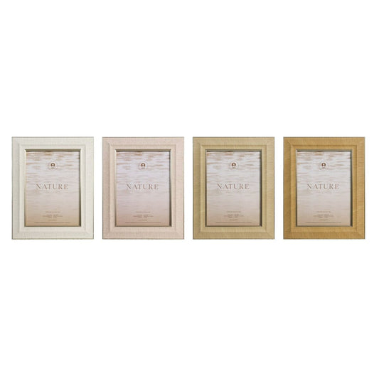 Photo frame Home ESPRIT Brown Beige Crystal polystyrene Scandi (4 Units)-0