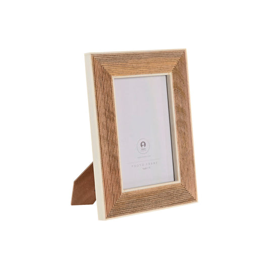 Photo frame Home ESPRIT White Natural Resin Mango wood Urban-0