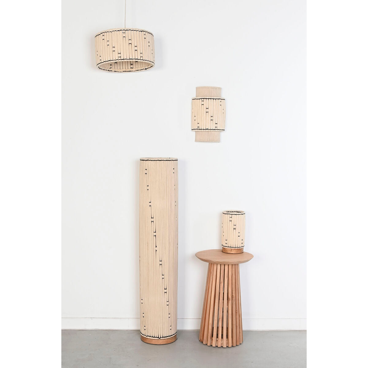 Ceiling Light Home ESPRIT Black Jute 50 W 39 x 39 x 21 cm-5